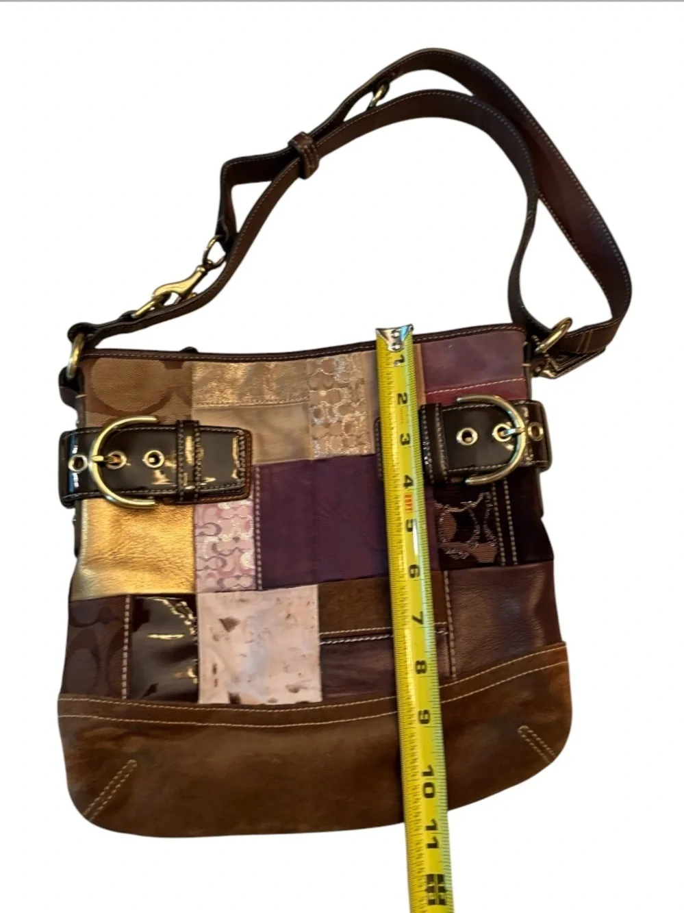 Vintage Coach Patchwork Leather   Crossbody/Shoulder Bag K05S-3573